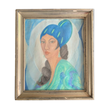 Pastel art déco - signature à identifier
