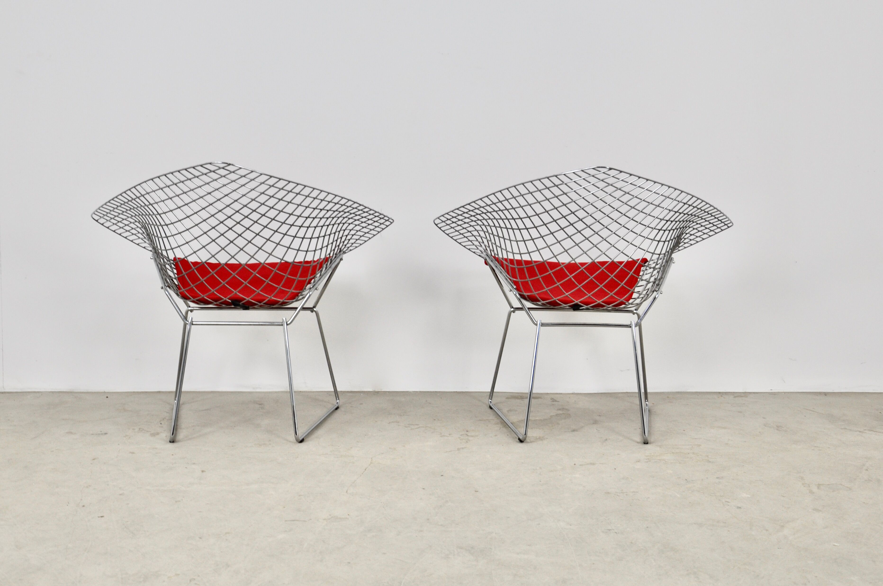 Diamond chairs by Harry Bertoia for Knoll, 1980s