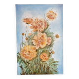 Oil on canvas flowers