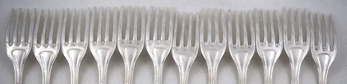 24 dessert spoons, Art Deco Ercuis