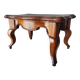 Antique solid wood footstool – Louis XV style, curved legs