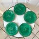 Set of 5 gien dessert plates in slurry leaf model 50s
