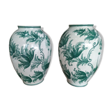 Pair of large vase earthenware Malicorne Tessier