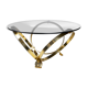 Ronald Schmitt diamond designer glass coffee table brass par Knut Hesterberg