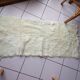 Vintage white goat skin  136 x 60 cm