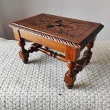 Antique footrest stool