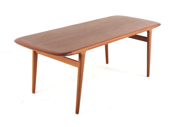 Table basse en teck danois 'Fugslev' - restaurée - bois de teck
