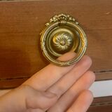 Commode ancienne française en merisier avec miroir – restaurée et peinte