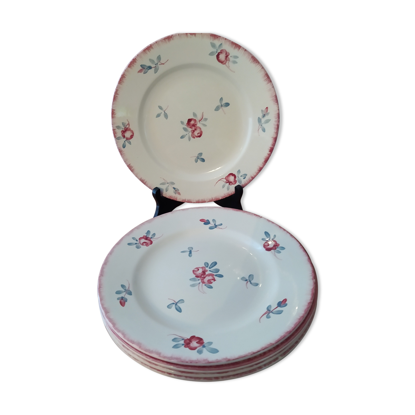 Lot de 5 assiettes de sarreguemines