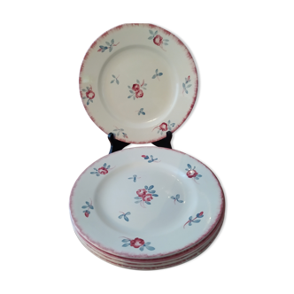 Set of 5 plates of Sarreguemines