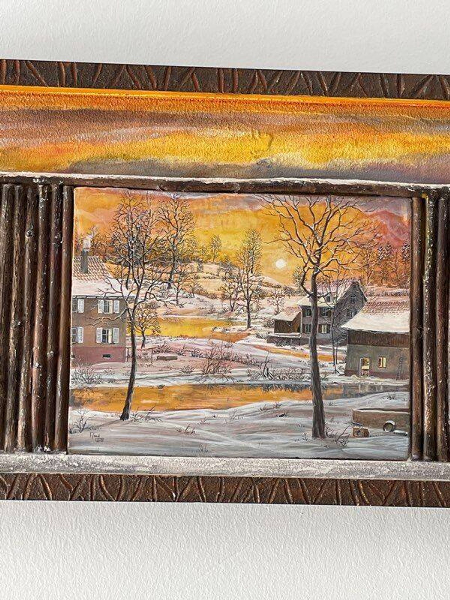 Painting "Chemin d'Or" 2003 - 45 x 23 cm