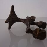 Brutalist Bronze Candleholder, 1960s