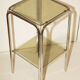 Table d'appoint métal verre années 70