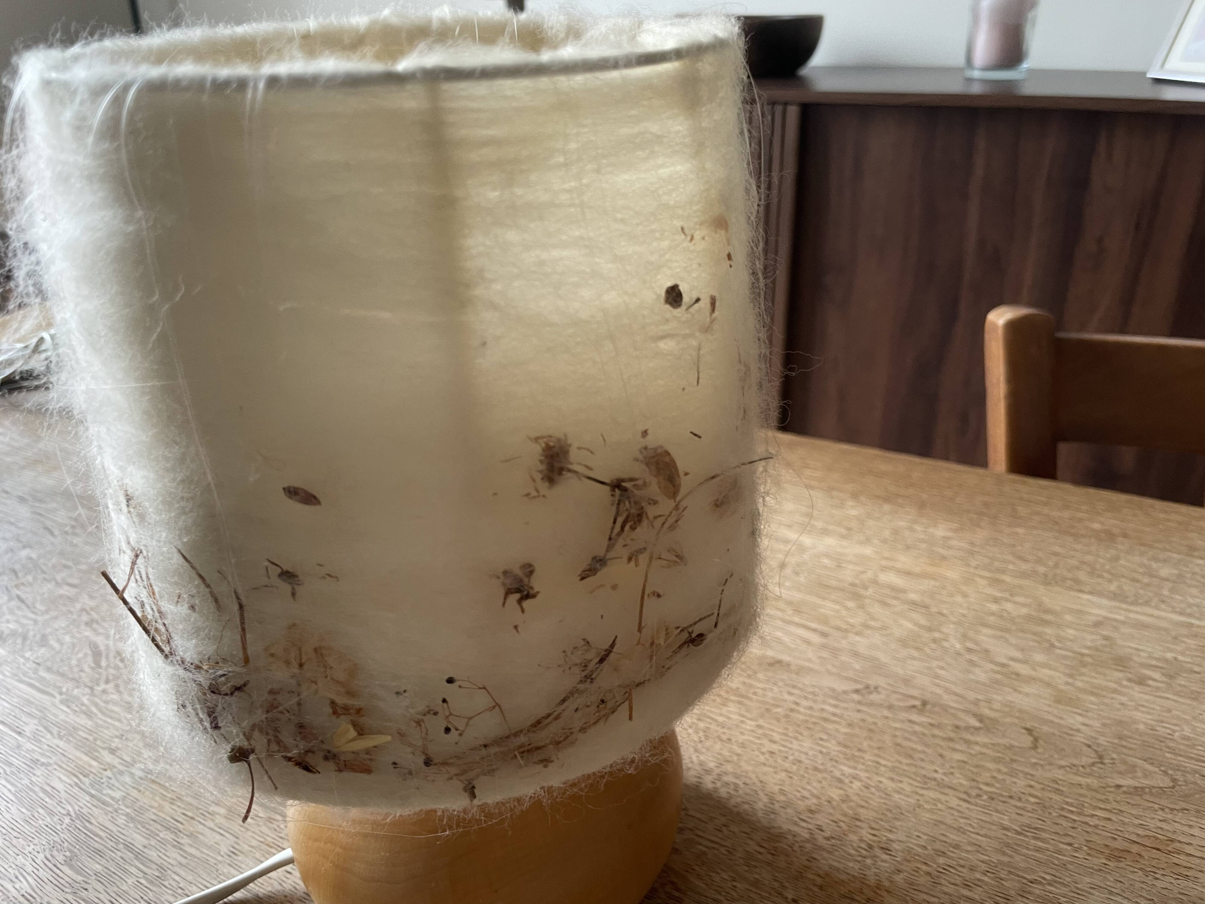 1970s wooden ball lamp