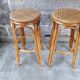 Bar en rotin vintage & ses tabourets