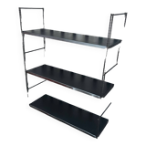 Vintage black metal "string" shelf