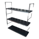 Vintage black metal "string" shelf