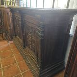 Renaissance style 2-door walnut sideboard