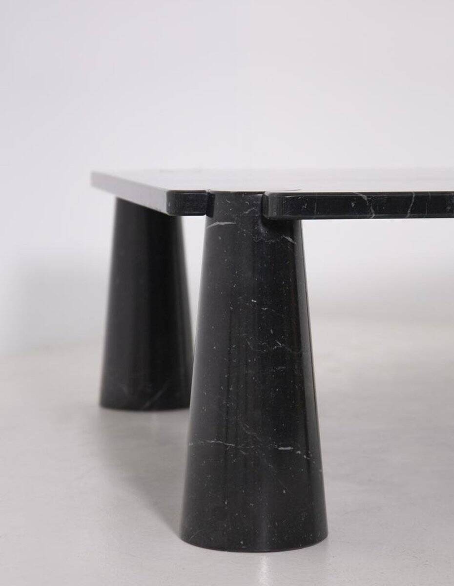 Black Marble Eros Coffee Table by Angelo Mangiarotti for Skipper, 1990s