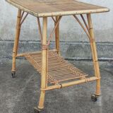Vintage rattan side table