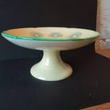 Vintage Lunéville compote dish with exotic fruit decoration from the 1960s.