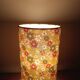 tripod table lamp wood printed flowers | boho scandi