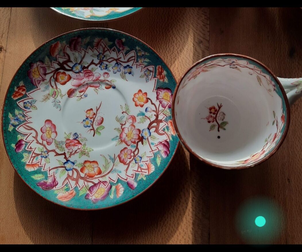 4 cups and under cups of the 19th century earthenware factory of sarreguemines