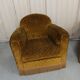 Pair of armchairs club velvet old yellow - armchair old
