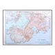Le Pirée, Athènes, petit plan original imprimé en 1910