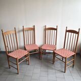 Set of 4 vintage 1980s "Racine" chairs for Roche-Bobois