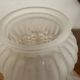 Lot 3 Tulipes jaune Ancienne en verre moulé dépoli art déco lustre, ab