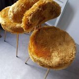 Pair of chairs pelfran mustard synthetic fur