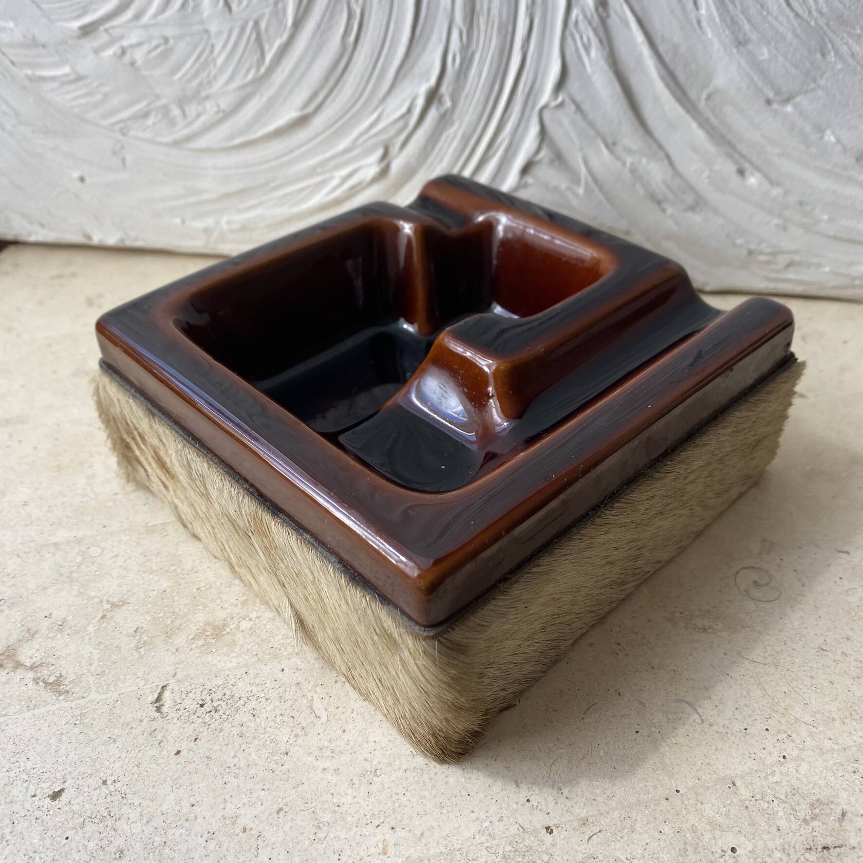 Cendrier et porte pipe Longchamp années 70
