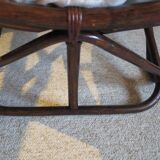 Rare-Vintage - Set of two rattan and bamboo armchairs - reclining armchairs - 80s