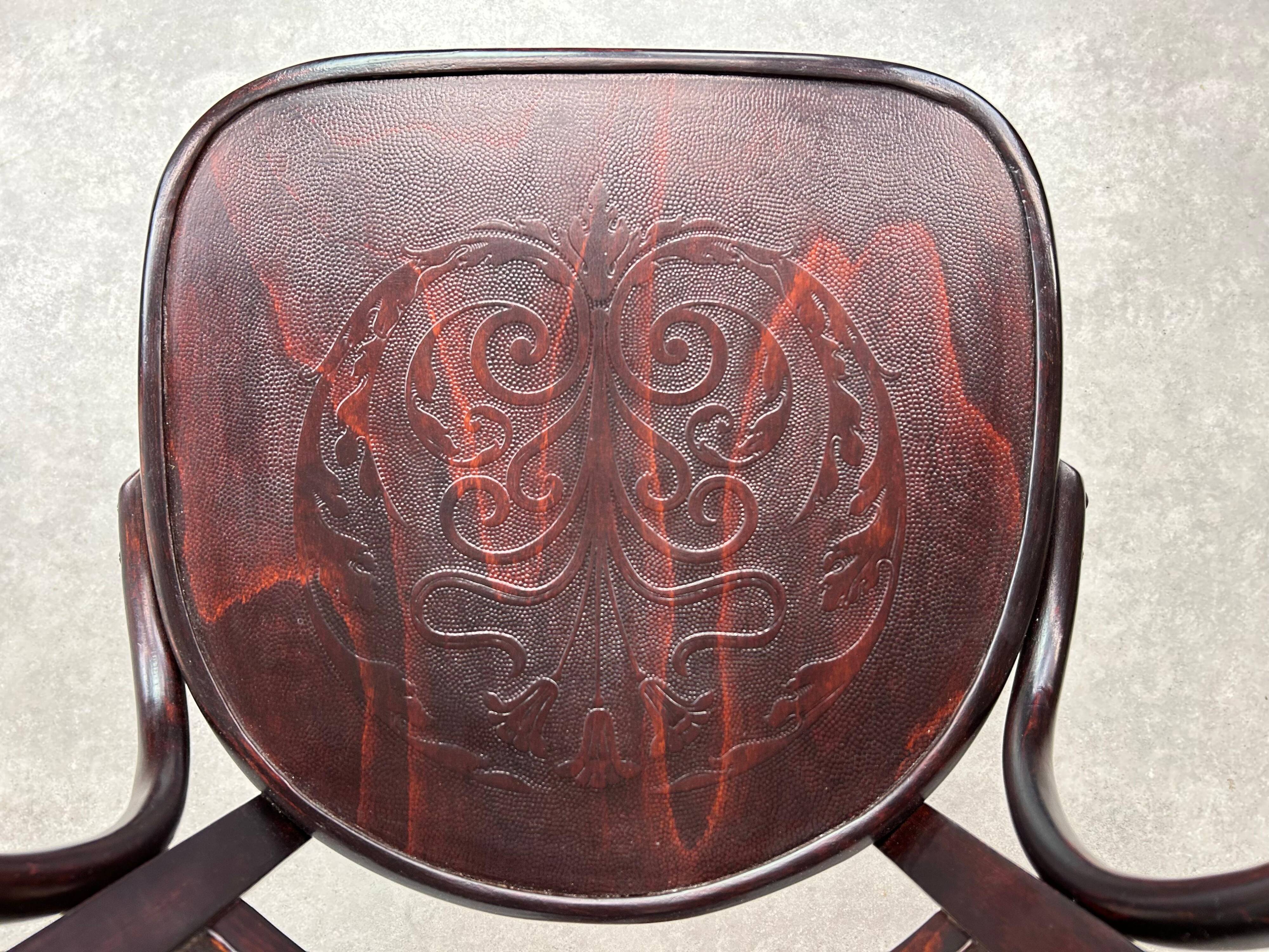 Chaise de bureau Sécession par Thonet Mundus