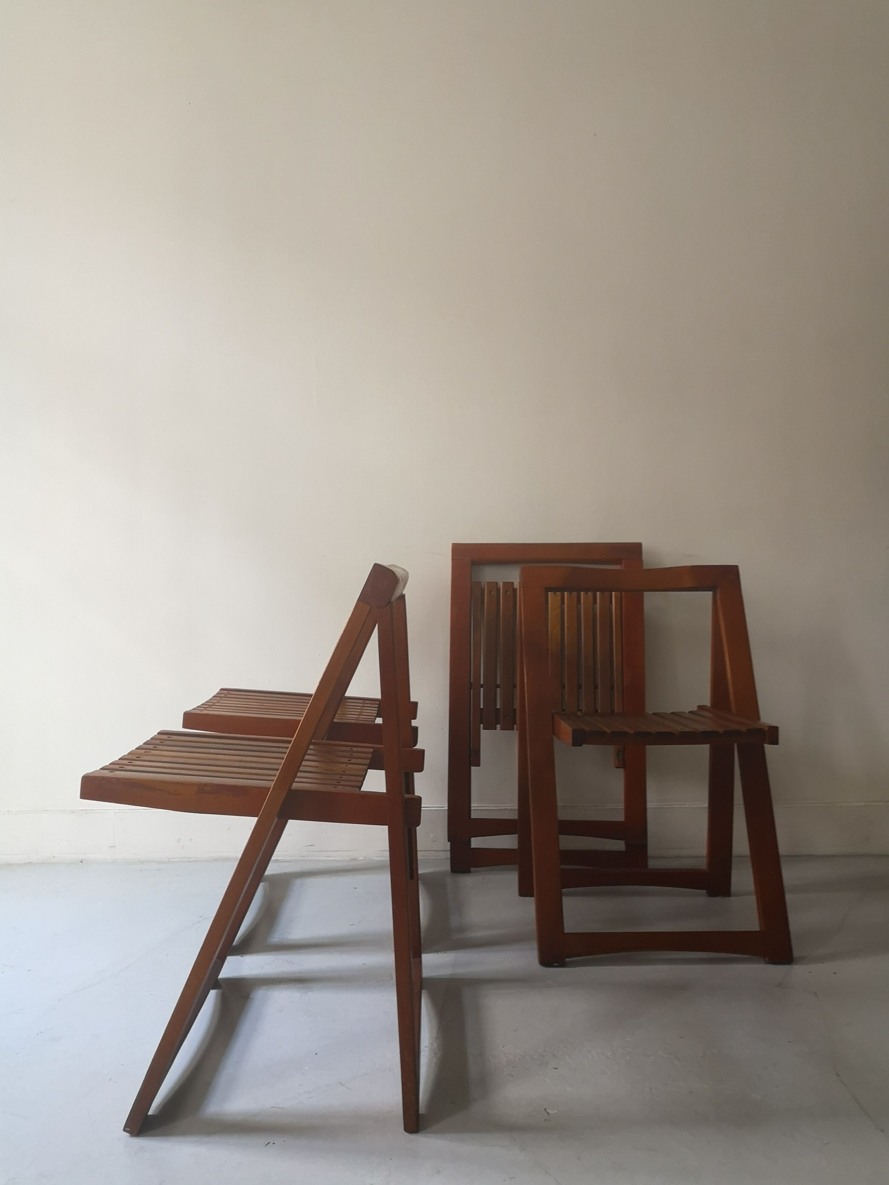 Set de 4 chaises pliantes par Aldo Jacober pour Alberti Bazzani, 1970