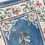Paire de tapis anciens chinois laine fait main 70x147 cm