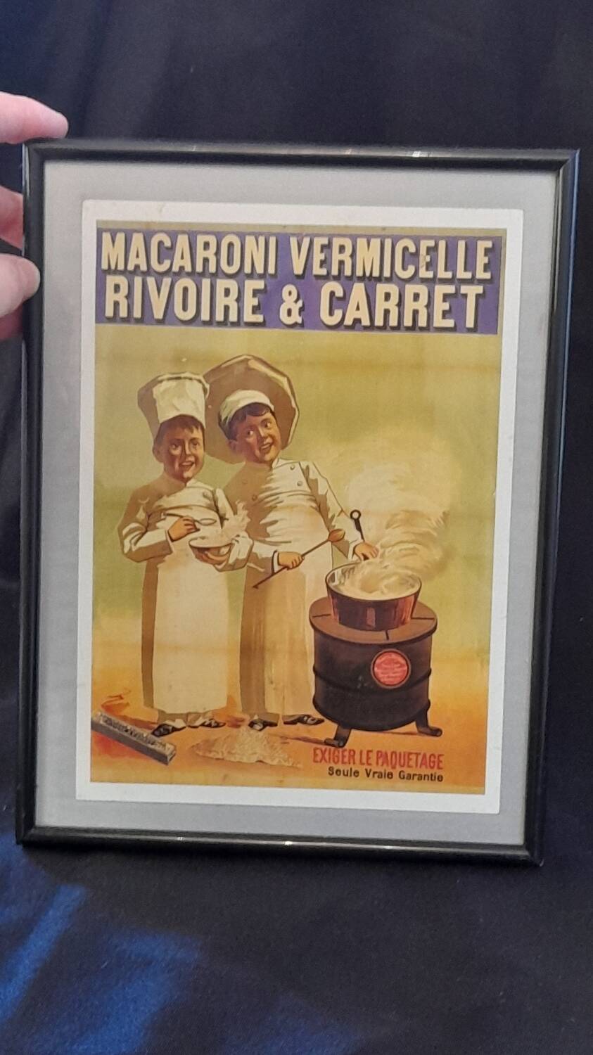 Vintage Rivoire and Carret advertising frame