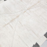 Moroccan Berber carpet m'rirt ecru diamonds engraved 3x212m