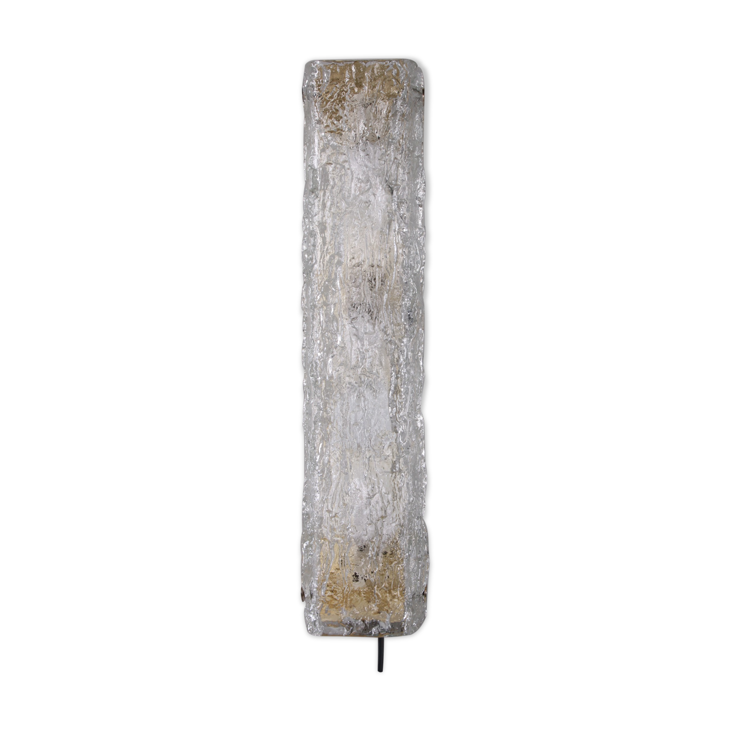 Elongated wall lamp by Kaiser Leuchten with double glass 1960s