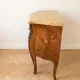 Louis XV style jump commode in marquetry and marble