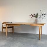 Vintage extendable round dining table Omann Jun