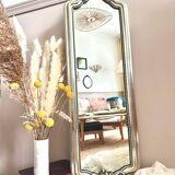 Antique rectangular vintage silver mirror 71x24