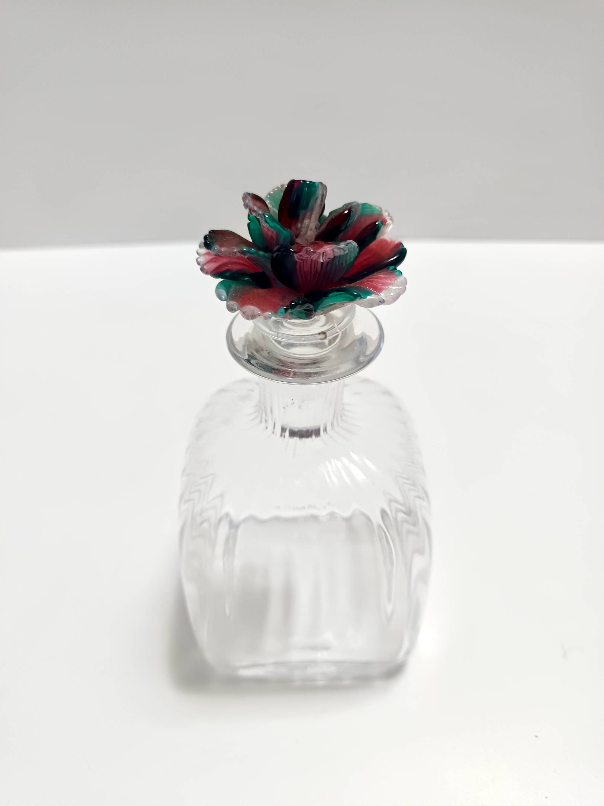 Transparent Murano Glass Decanter Bottle by Carlo Moretti, Italy