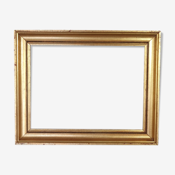 Frame hollow edges gilded wood gold leaf 28.5x22.5 foliage 23.9x18 cm sb