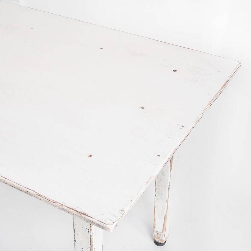 Large workshop table waxed with beeswax. Vintage. France 50s.