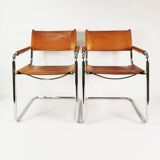 Paire de chaises Bauhaus S34, conçues par Mart Stam, Bulthaup, Allemagne, années 1980
