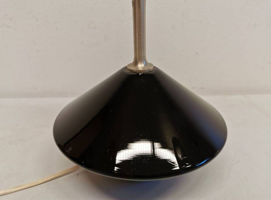 Pied de lampe Royal Copenhagen en verre noir pressé, modèle Astro