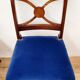 Six chaises en bois bleu azur