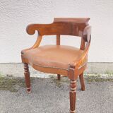 19th-century mahogany office chair